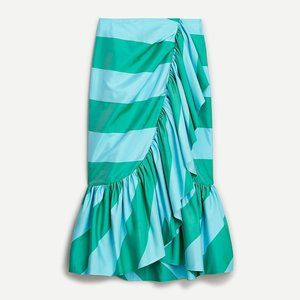 JCrew Silk Rugby Stripe Skirt Size 6
